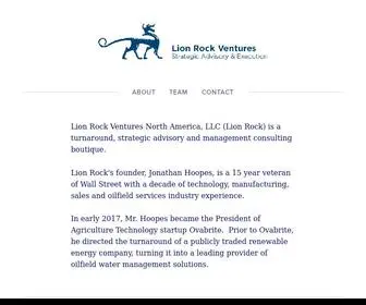 Lrventures.com(Lion Rock Ventures North America) Screenshot