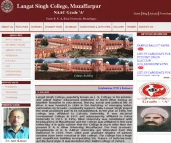 Lscollege.ac.in(Langat Singh College) Screenshot