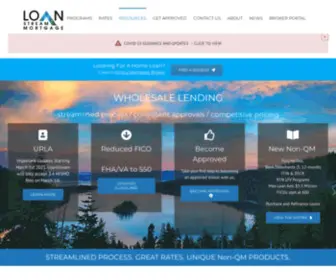 Lscorrespondent.com(LoanStream Wholesale Mortgage Lending Division) Screenshot