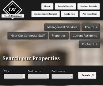 Lsimanagement.com(LSI Property ManagementLSI Property Management Home) Screenshot