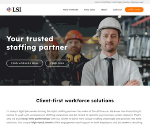 Lsistaffing.com(LSI Staffing) Screenshot