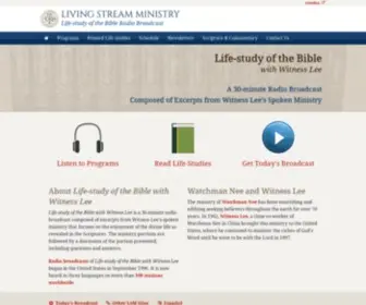 LSmradio.com(Life-study of the Bible with Witness Lee, Radio Broadcast of Living Stream Ministry) Screenshot