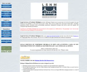 LSNM.org(Legal Services of Northern Michigan) Screenshot