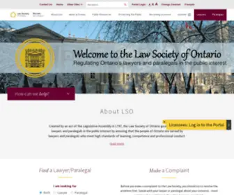 Lso.ca(Law Society of Ontario Home) Screenshot