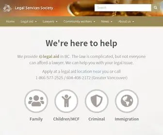 LSS.bc.ca(Legal aid BC) Screenshot