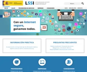 Lssi.gob.es(Inicio) Screenshot