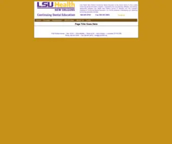 LsuCDe.org(Louisiana Academy of Continuing Education) Screenshot