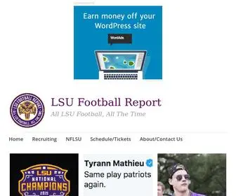 Lsufootballreport.com(LSU Football Report) Screenshot