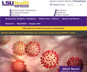 Lsuhsc.edu(LSU Health New Orleans) Screenshot