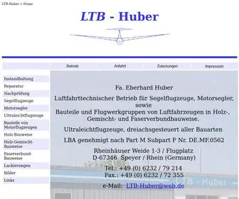 LTB-Huber.de(LTB-Huber Segelflugzeuge Motorsegler Ultraleichtflugzeuge Bauteile Motorflugzeuge) Screenshot