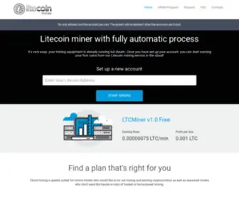 LTcminer.us(Litecoin (LTC) Mining Pool) Screenshot