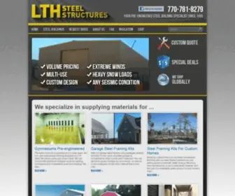 LTHsteelstructures.com(We specialize in supplying materials for) Screenshot