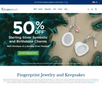 Ltkeepsakes.com(Legacy Touch Personalized Fingerprint Jewelry and Keepsakes) Screenshot