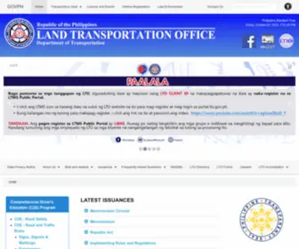 Lto.gov.ph(Land Transportation Office) Screenshot