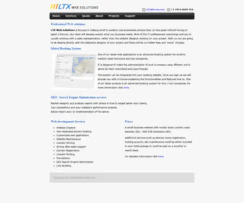 LTxweb.com(LTX Web Design) Screenshot