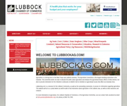Lubbockag.com(Lubbock Chamber of Commerce) Screenshot