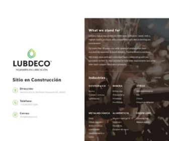 Lubdeco.com(Lubrication engineering) Screenshot