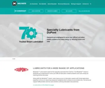 Lubricantspecialty.com(Explore the portfolio of molykote®) Screenshot