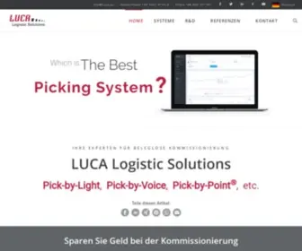 Luca.eu(LUCA Logistic Solutions • Ihr Spezialist für beleglose Kommisionierung) Screenshot