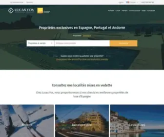 Lucasfox.fr(Acheter & Louer Immobilier en Espagne et au Portugal) Screenshot