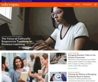 Lucaslearning.com(Edutopia) Screenshot