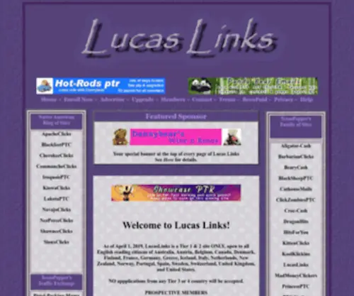 Lucaslinks.com(Lucas Links) Screenshot