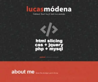 Lucasmodena.com(Desenvolvedor web freelancer) Screenshot