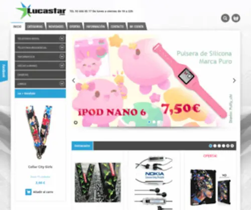 Lucastar.com(Tienda online especializada en informatica y telefonía) Screenshot