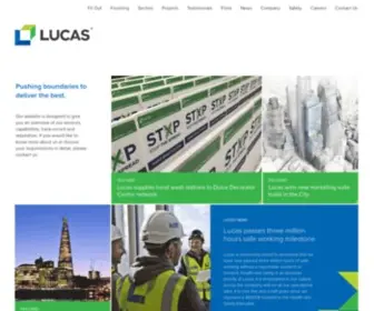 Lucasuk.com(Specialist fit out and finishing contractor) Screenshot