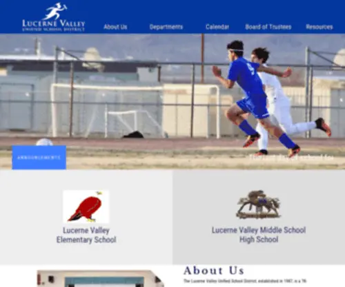 Lucernevalleyusd.org(Lucerne Valley Unified School District) Screenshot