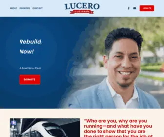 Luceroforsenate.org(Lucero for Senate) Screenshot