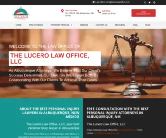 Lucerolawoffice.com(Law Office of Lucero) Screenshot