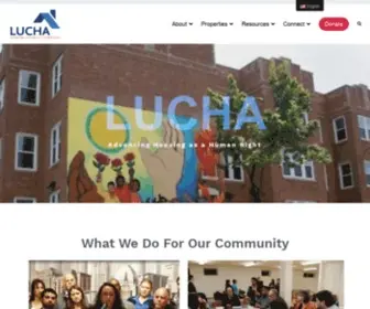 Lucha.org(Advancing Housing as a Human Right) Screenshot