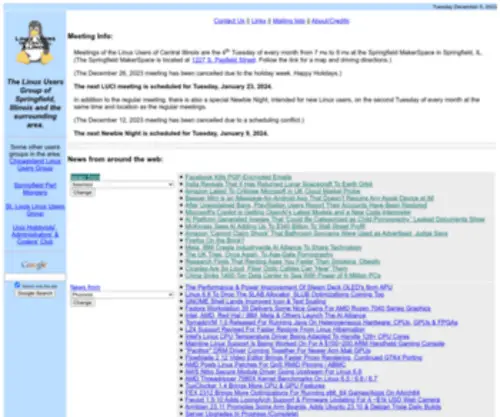 Luci.org(Linux Users of Central Illinois) Screenshot