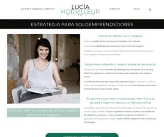 Luciahorvilleur.com(▷ Lucía Horvilleur) Screenshot