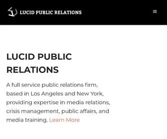 Lucidpublicrelations.com(LUCID Public Relations) Screenshot