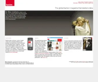 Lucire.net(The global fashion magazine) Screenshot