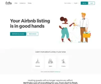 Luckey.com(The Airbnb Management Service) Screenshot