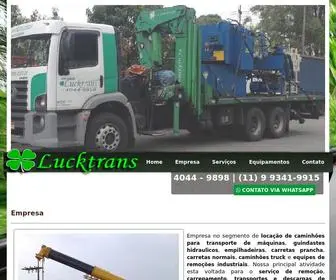 Lucktrans.com.br(Caminhão para transporte de máquinas) Screenshot