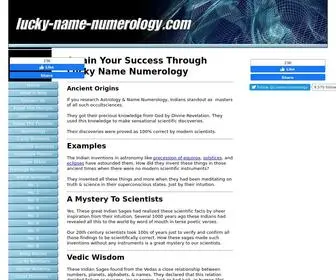 Lucky-Name-Numerology.com(Lucky Name Numerology) Screenshot