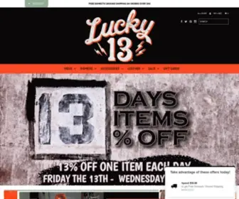 Lucky13Apparel.com(Lucky 13 Apparel) Screenshot