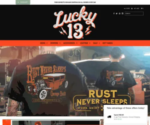 Lucky13Wholesale.com(LUCKY 13) Screenshot