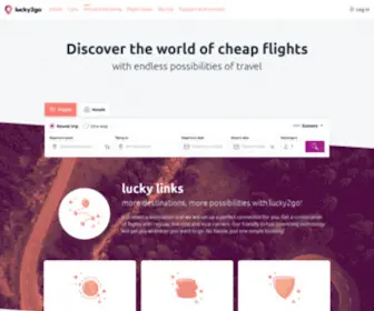 Lucky2GO.com(Cheap flights by Virtual Interlining technology) Screenshot