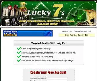 Lucky7S.info(Lucky 7's Free Text Ads) Screenshot