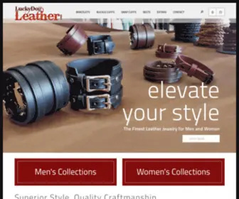 Luckydogleather.com(Leather Bracelets for Men and Women) Screenshot