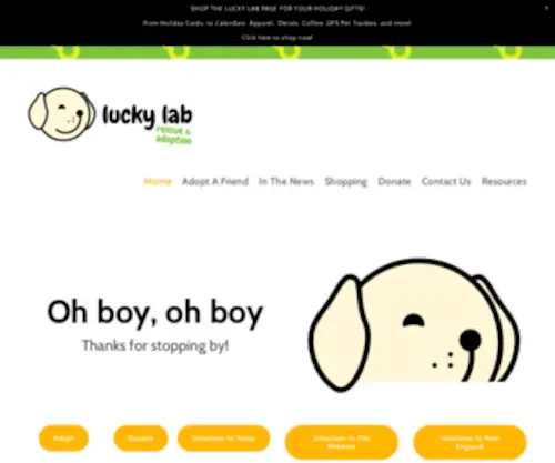 Luckylabrescue.com(Lucky Lab Rescue) Screenshot