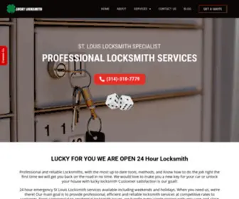 Luckylocksmithstl.com(Contact us for professional Car Key Replacement) Screenshot