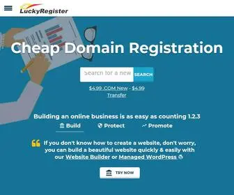 Luckyregister.com(SALE $8.99 .COM) Screenshot