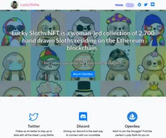 Luckysloths.com(Lucky Sloths NFT) Screenshot