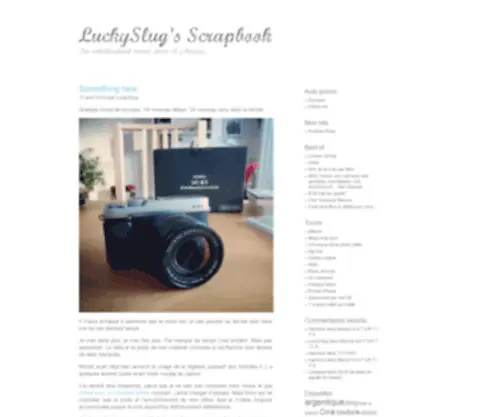 Luckyslug.fr(LuckySlug's Scrapbook) Screenshot